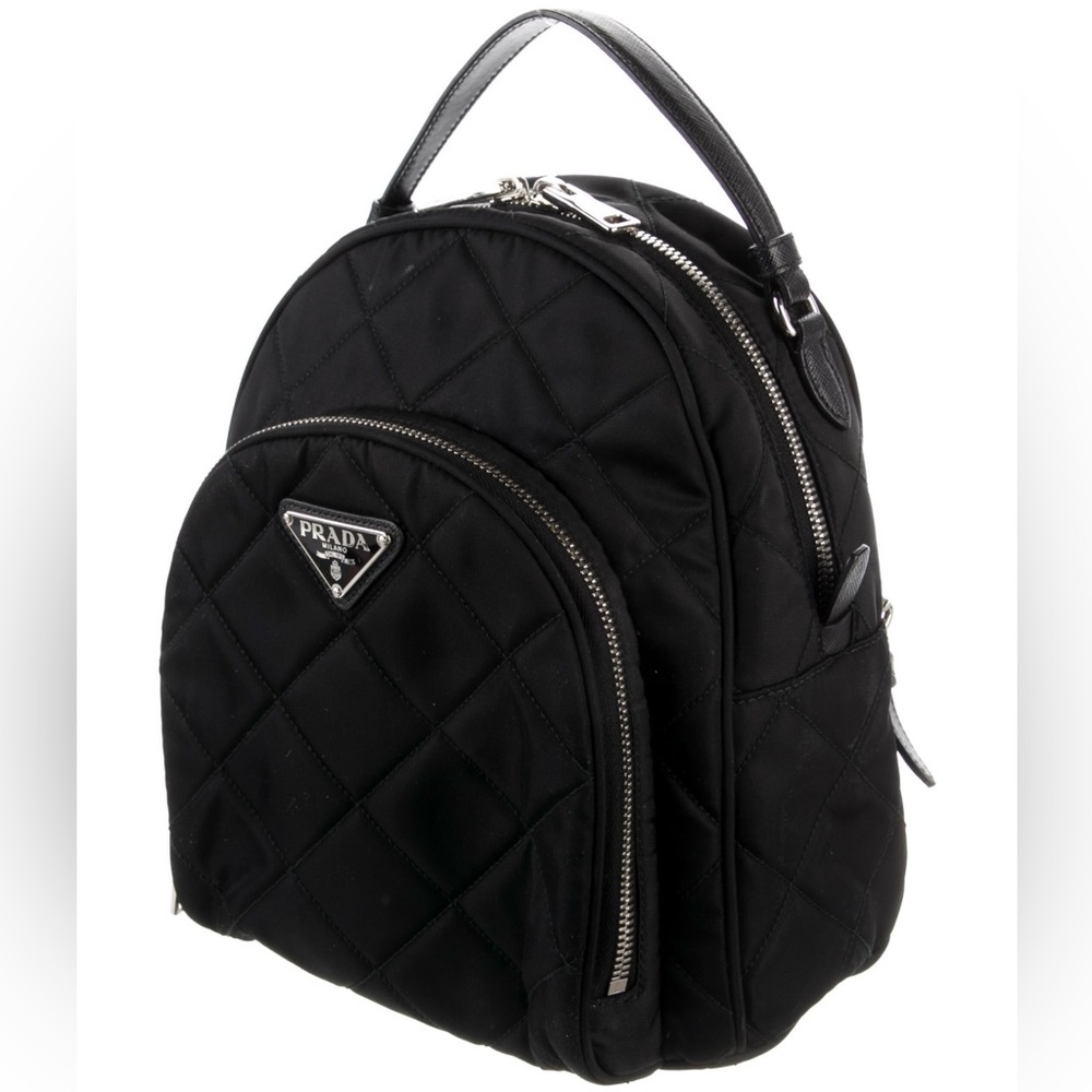 PRADA TESSUTO IMPUNTU QUILTED NYLON BLACK BACKPACK RARE